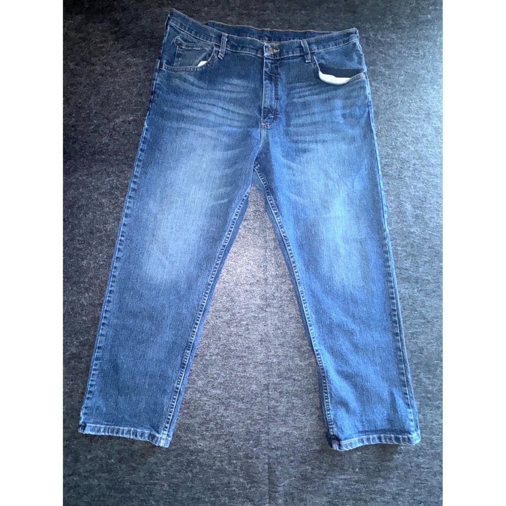 Wrangler Five Star Premium Jeans Mens 38x29 Blue Flex for Comfort Relaxed Fit